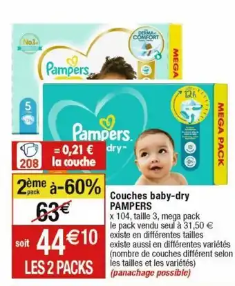 Cora x Carrefour Couches pampers offre
