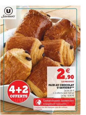 U Express Pain Au Chocolat U Saveurs offre