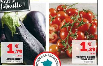 U Express Aubergine, Tomate Ronde En Grappe offre