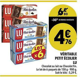 Supeco Véritable Petit écolier Lu offre
