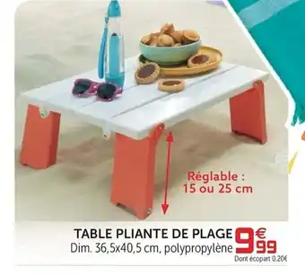 Gifi Table pliante de plage offre