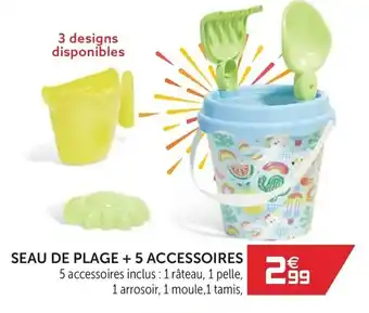 Gifi Seau de plage + 5 accessoires offre