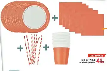 Gifi Kit jetable 8 personnes offre