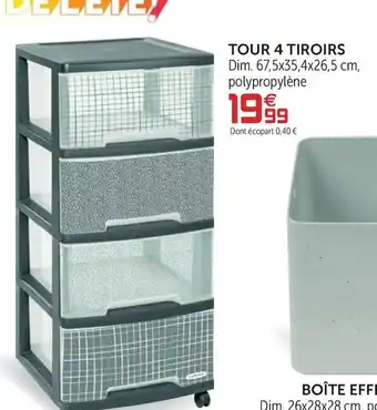 Gifi Tour 4 tiroirs offre