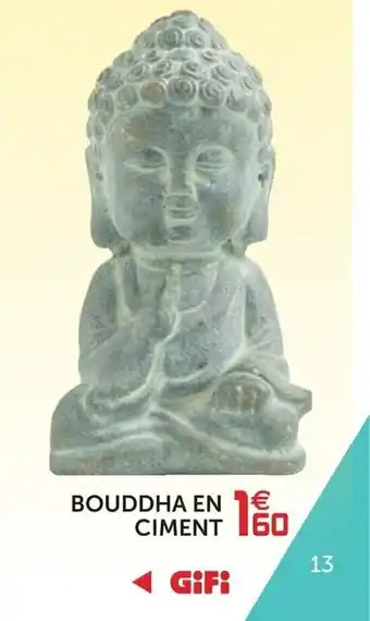Gifi Bouddha en ciment offre