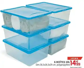 Gifi 6 Boîtes 10L offre