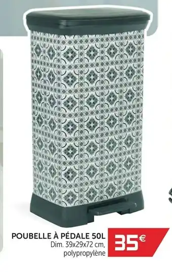 Gifi Poubelle à pédale 50L offre