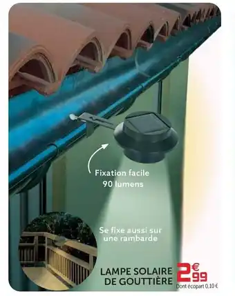 Lampe solaire de gouttière