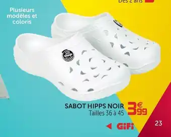 Gifi Sabot hipps noir offre