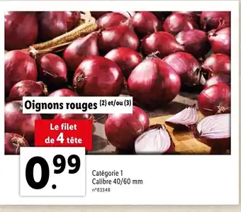 Lidl Oignons rouges offre