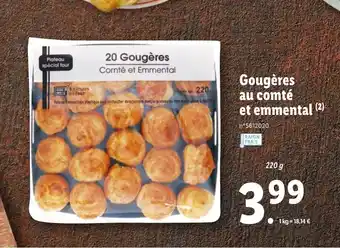 Lidl Gougères au comté et emmental offre