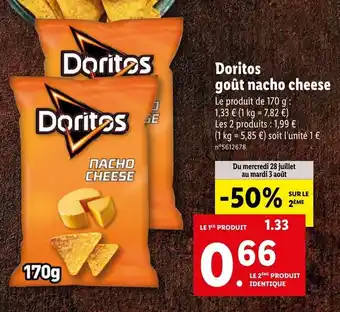 Lidl Doritos goût nacho cheese offre
