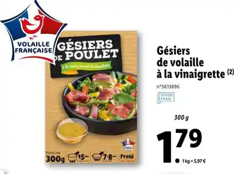 Lidl Gésiers de volaille à la vinaigrette offre
