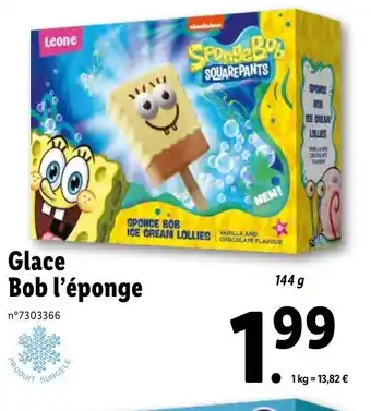 Lidl Glace bob l'éponge offre