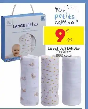 Stokomani Le set de 3 langes offre
