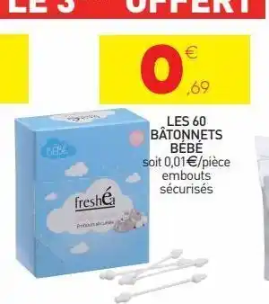 Stokomani Les 60 batonnets bebe offre