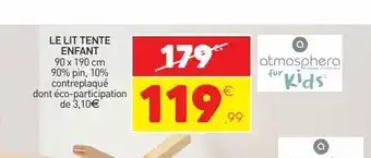 Stokomani Le lit tente enfant offre