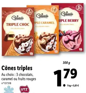 Lidl Cônes triples offre
