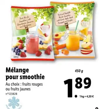 Lidl Mélange pour smoothie offre