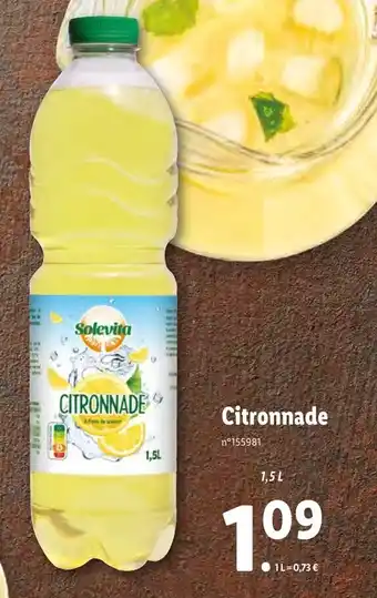 Lidl Citronnade offre