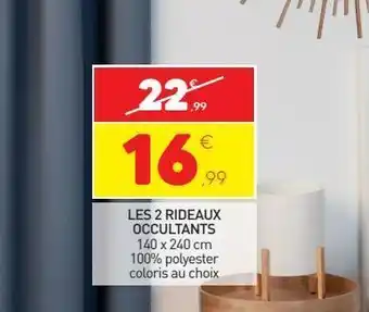 Stokomani Les 2 rideaux occultants offre