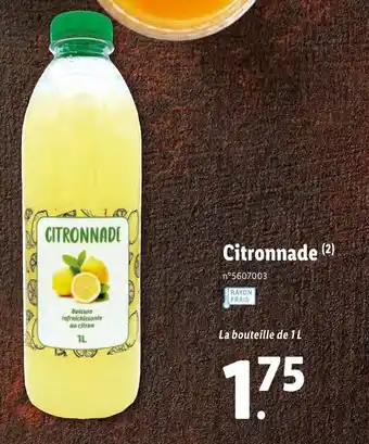 Lidl Citronnade offre