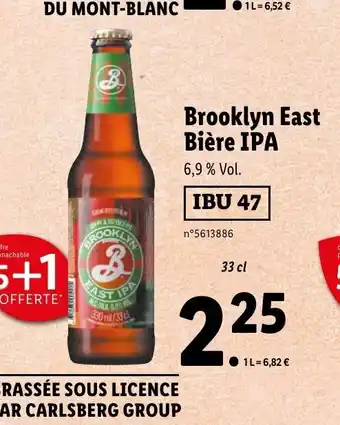Lidl Brooklyn East Bière IPA offre