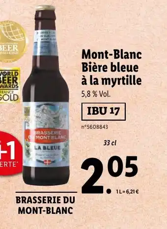 Mont-Blanc BiĂšre bleue Ă la myrtille