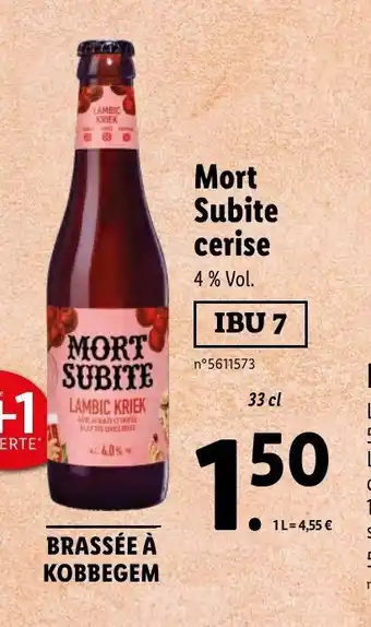 Lidl Mort Subite cerise offre