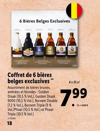 Lidl Coffret de 6 Bières belges exclusives offre