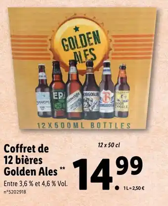Lidl Coffret de 12 Bières Golden Ales offre