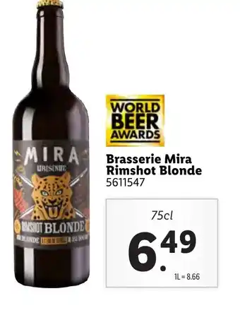 Brasserie Mira Rimshot Blonde