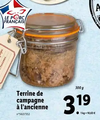 Lidl Terrine de campagne à l'ancienne offre
