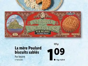 Lidl La Mère Poulard Biscuits sablés offre
