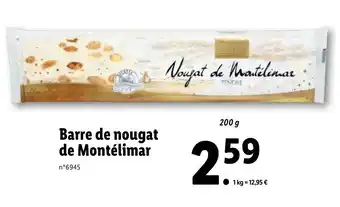 Lidl Barre de nougat de Montélimar offre