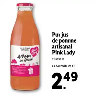 Lidl Pur jus de pomme artisanal Pink Lady offre