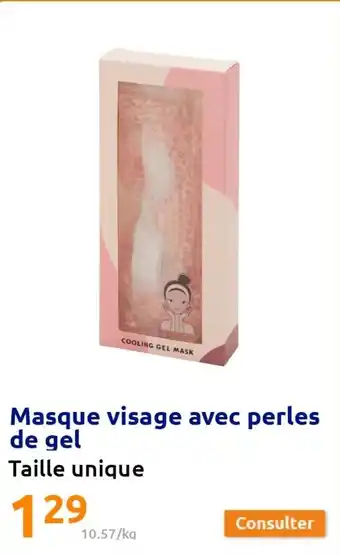 Action Masque visage avec perles de gel offre