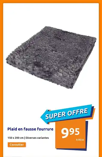Action Plaid en fausse fourrure offre