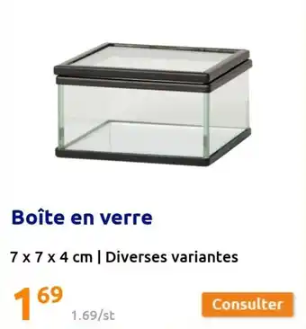Action Boite en verre offre