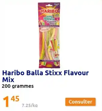 Action Haribo balla stixx flavour mix offre