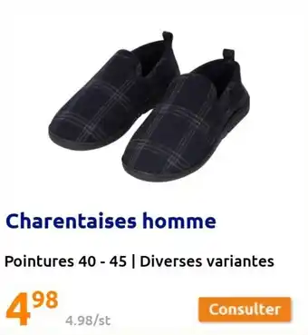 Action Charentaises homme offre