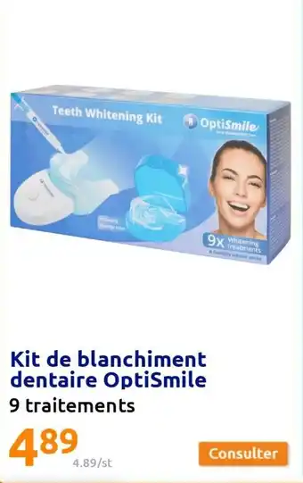 Action Kit de blanchiment dentaire optismile offre