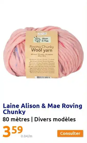 Action Laine alison & mae roving chunky offre