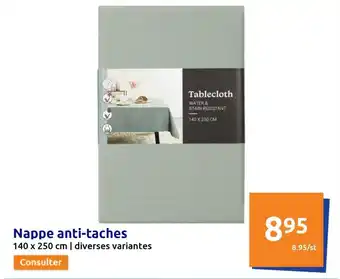 Action Nappe anti-taches offre