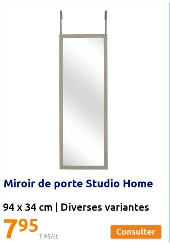 Action Miroir de porte studio home offre