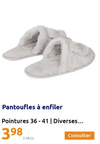 Action Pantoufles à enfiler offre