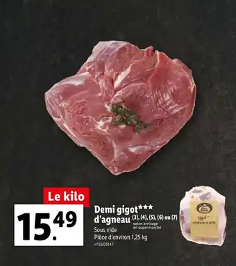 Lidl Demi gigot d'agneau offre