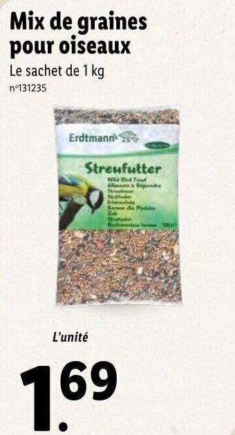 Lidl Mix de graines pour oiseaux offre