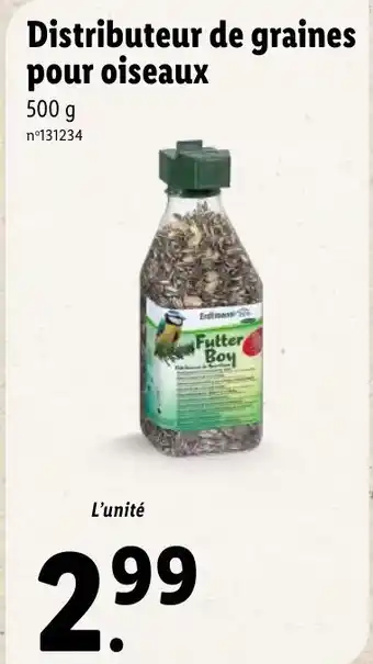 Distributeur de graines pour oiseaux