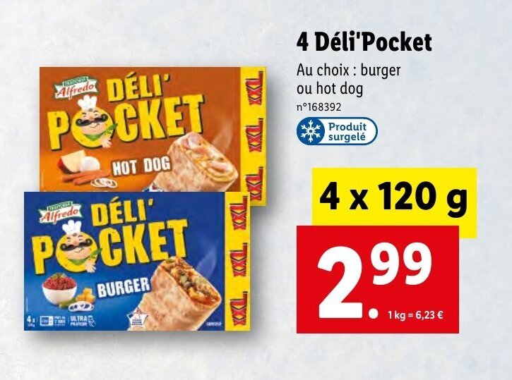 Promo 4 déli'pocket chez Lidl